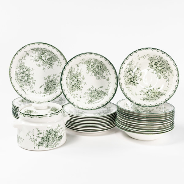 Matservis, 36 delar, "Grön Anna", Rörstrand