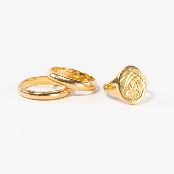 Ringar, 3 st, 18k guld