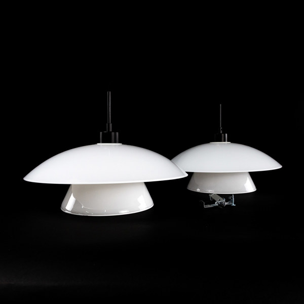 Taklampor, ett par, "Norup" Dyberg Larsen, diameter 38 cm