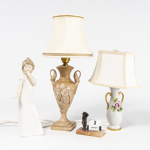 Figuriner, bordslampor, 4 st, högsta 40 cm