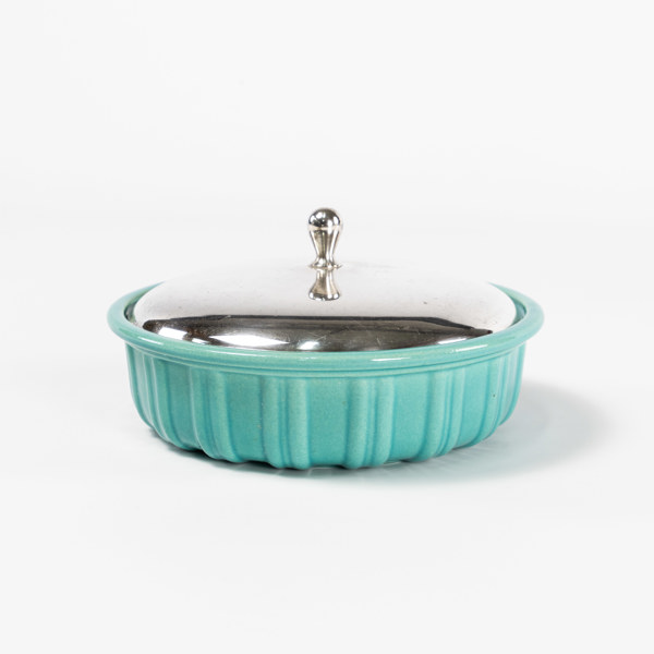 Skål med lock, Upsala Ekeby, diameter 18,5 cm