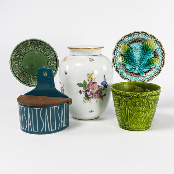 Ytterfoder, vas, fat, kryddburk, 5 delar, högsta 27 cm