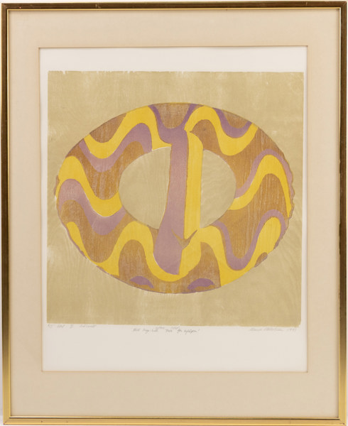 Maria Hellström, träsnitt, signerad, numrerad 4/5, 66 x 82 cm