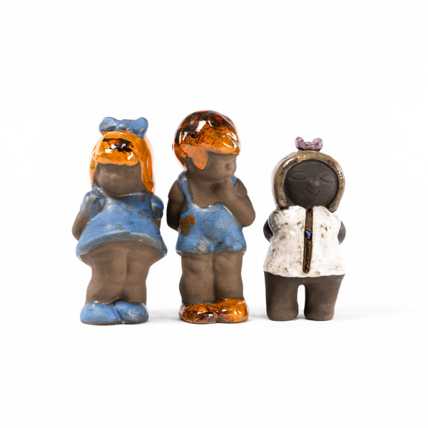 Figuriner, 3 st, bl a Tilgmans, högsta 13 cm