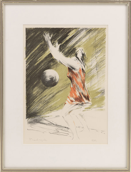 Erwin Andersson, litografi, signerad, provtryck, 42 x 54 cm