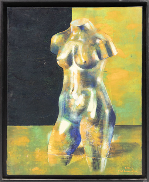 Michael Qvarsebo, olja på duk, "Torso", signerad, daterad 2000, 44 x 54 cm