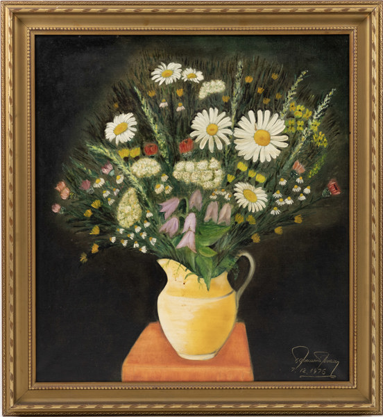 Oidentifierad konstnär, olja på pannå, signerad, 81x88 cm