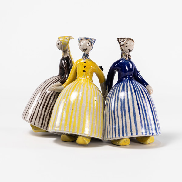 Elsi Bourelius, figurgrupp, signerad, höjd 18 cm