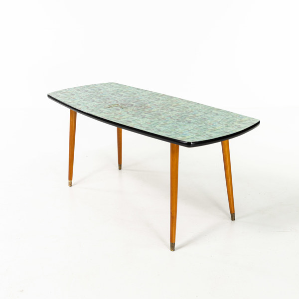 Soffbord, med bordsskiva i mosaikimitation, 120 x 55 cm