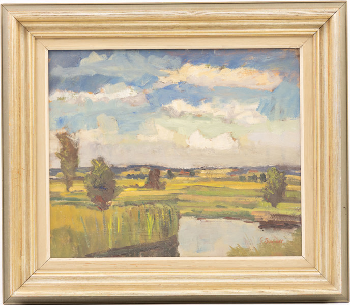 Carl Brandt, olja på pannå, 61 x 53 cm