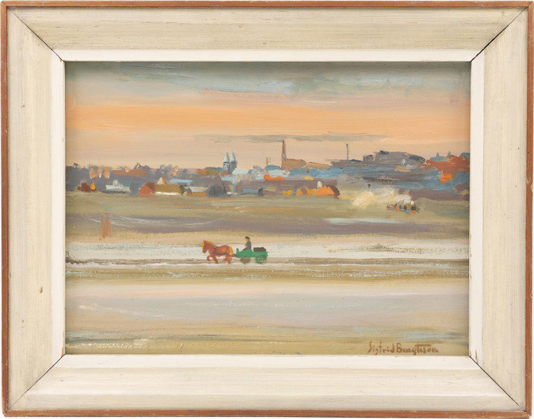 Sigfrid Bengtsson, olja på pannå, signerad, 61x48 cm