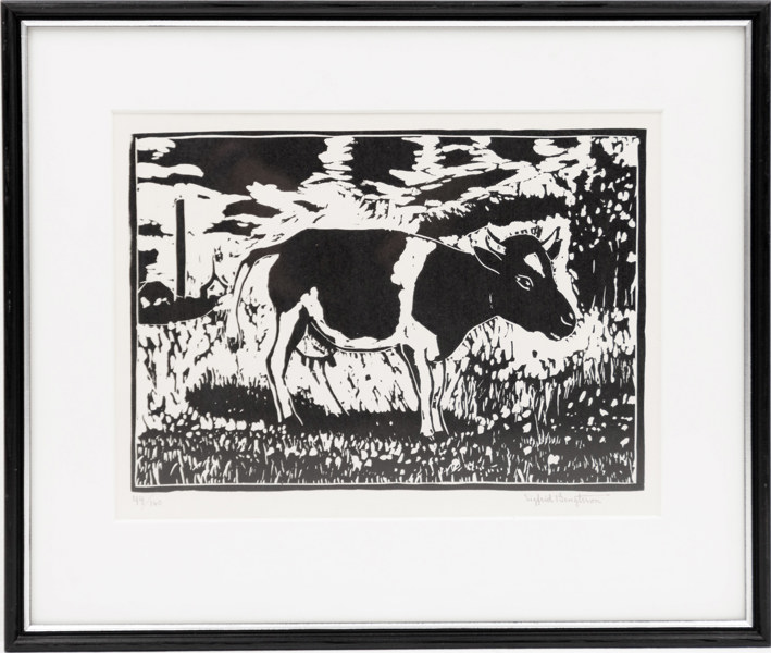 Sigfrid Bengtsson, litografi, signerad, 41x35 cm