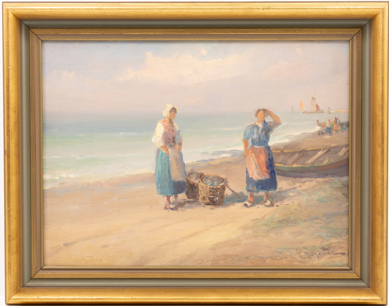 Ludvig Richarde, olja på pannå, signerad, 61x48 cm