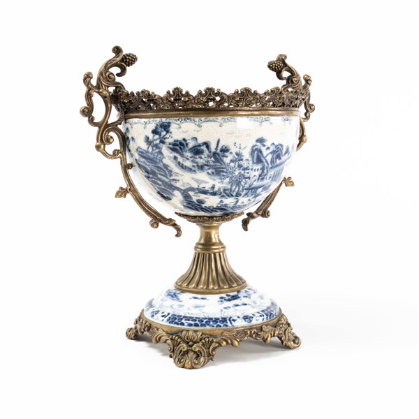 Bordsuppsättning, porslin/metall, 1900-tal, höjd 31 cm