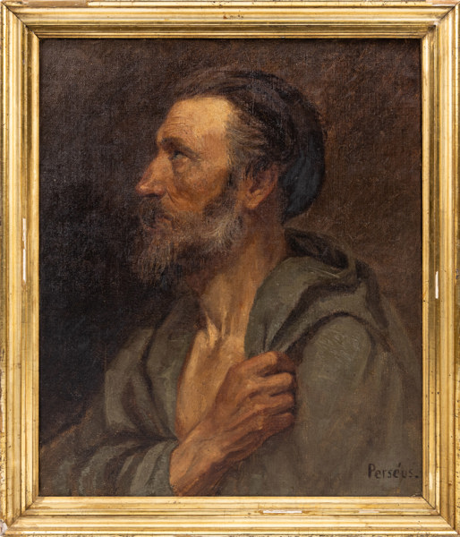 Edvard Perséus, olja på duk, självporträtt, 56x67 cm
