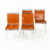 Stolar, 4 st, stålrör/läder, 2000-tal