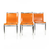 Stolar, 4 st, stålrör/läder, 2000-tal