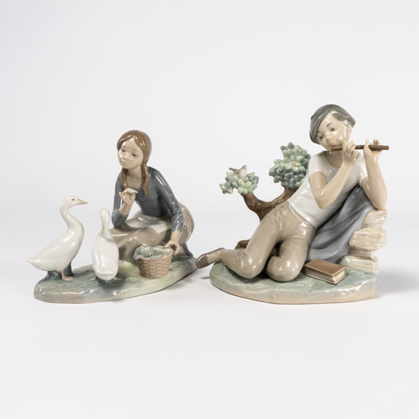 Figuriner, 2 st, Lladro, högsta 20 cm