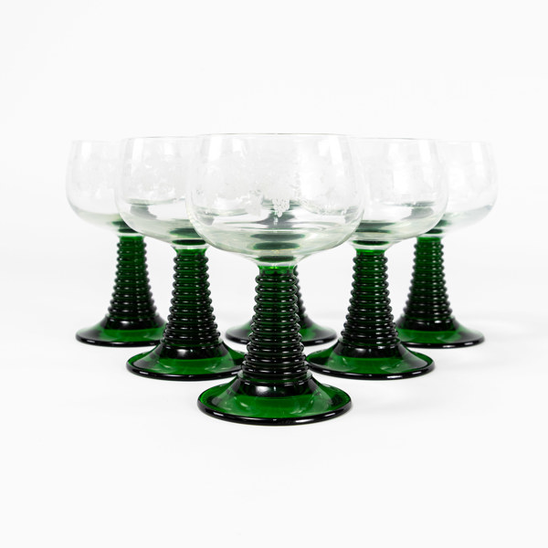 Remmare med grön fot, 6 st, höjd 14 cm