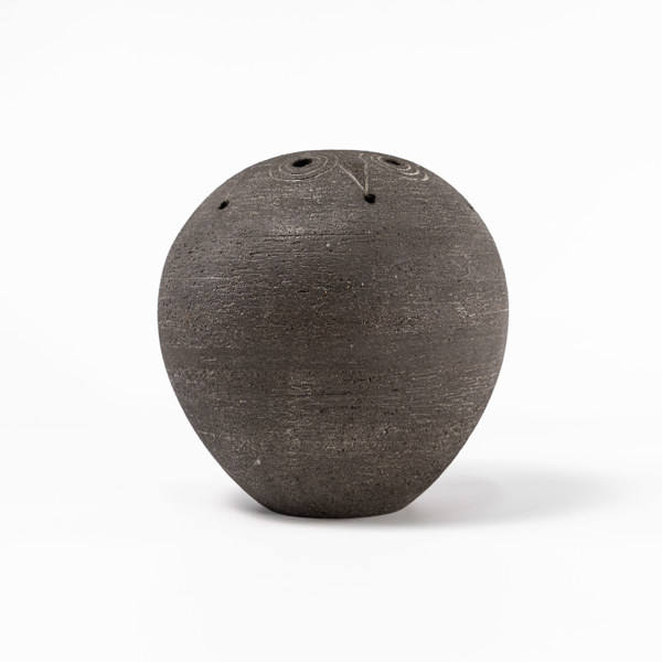 Elsi Bourelius, klotvas, signerad, höjd 25 cm