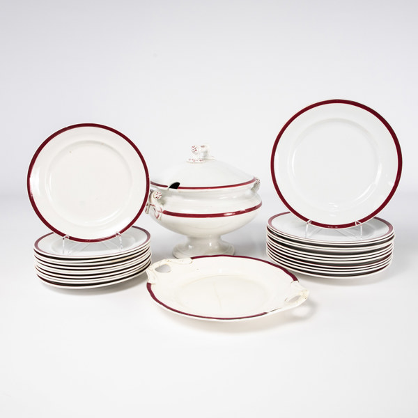 Servisdelar, 25 st, tidigt 1900-tal, Gustavsberg