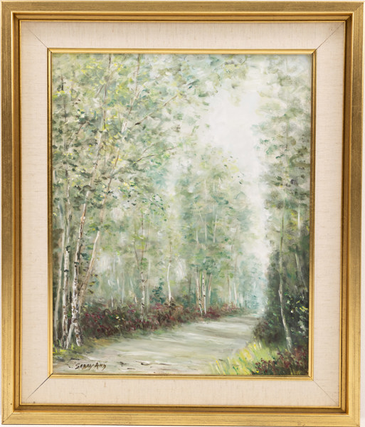 Oidentifierad konstnär, olja på pannå, signerad, 44x52 cm