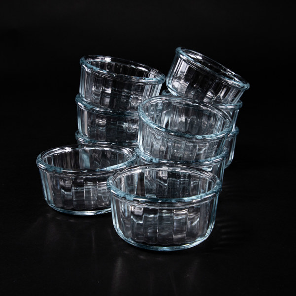 Creme Brulée-skålar, 10 st, Pyrex, Ø 10 cm