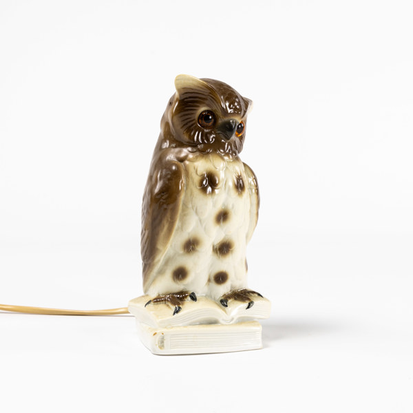 Bordslampa, s.k. ozonlampa, keramik, höjd 18 cm