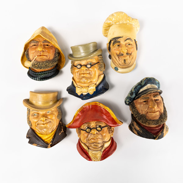 Väggreliefer, 6 st, gips, England