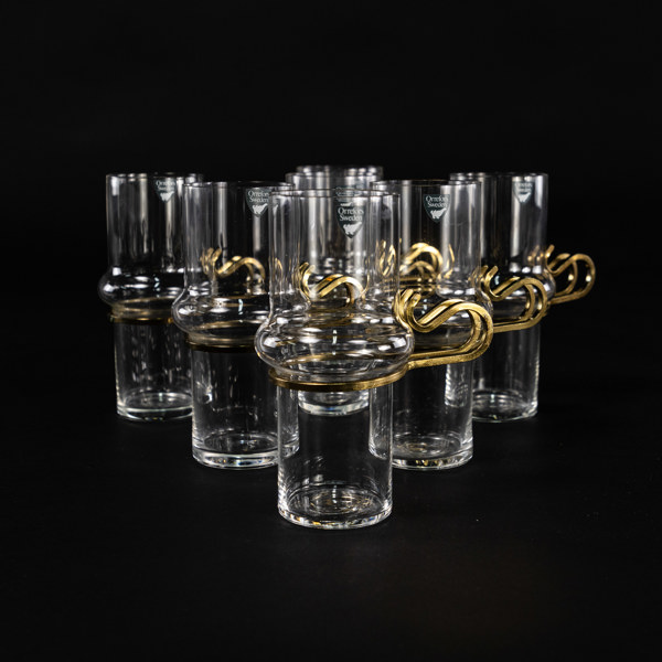 Irish Coffee-glas, 7 st, Orrefors, höjd 13,5 cm