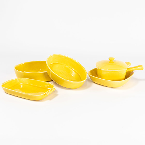 Servisdelar, 5 st, "Gulli", Rörstrand, längsta 25 cm