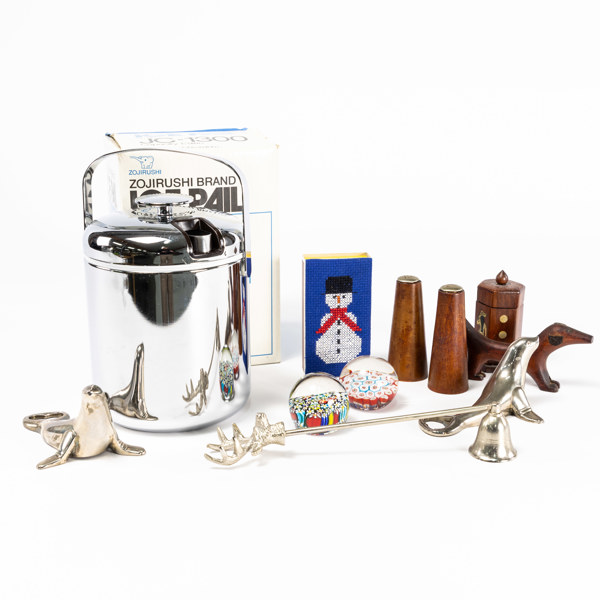 Ishink, brevpressar, ströare, m.m, högsta 23 cm