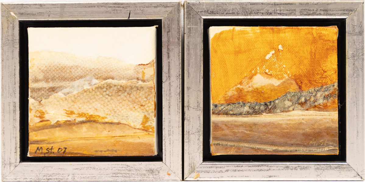 M Stankovski, blandteknik, 2 st, 14 x 14 cm