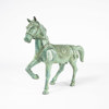 Skulptur, häst, patinerad brons, längd 37 cm