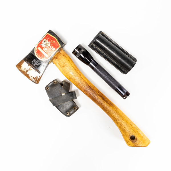 Batong, yxa, Mini Maglite, längsta 33 cm