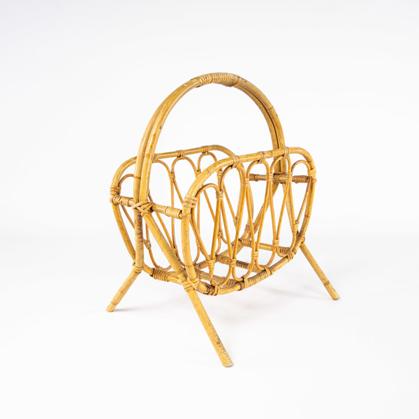 Tidningsställ, rotting, höjd 50 cm