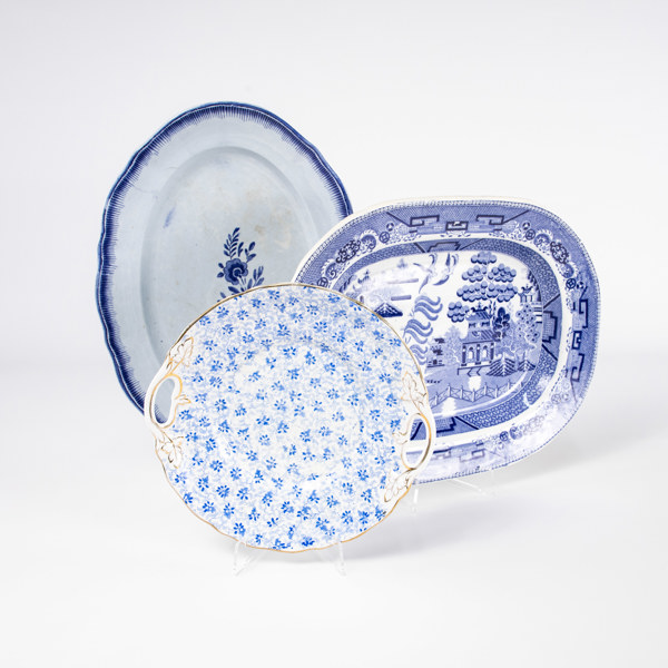 Serveringsfat, 3 st, Rörstrand, Staffordshire, längsta 42 cm