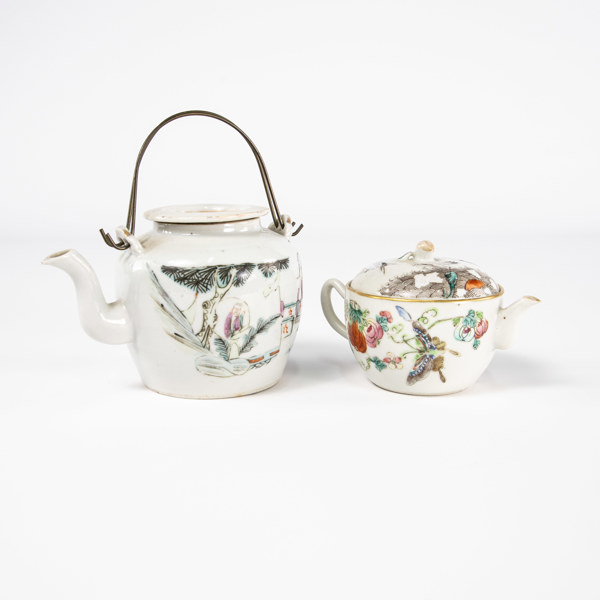 Mindre tekannor, 2 st, Kina, högsta 15 cm