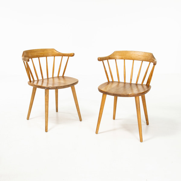 Yngve Ekström, stolar, ett par, "Småland", björk