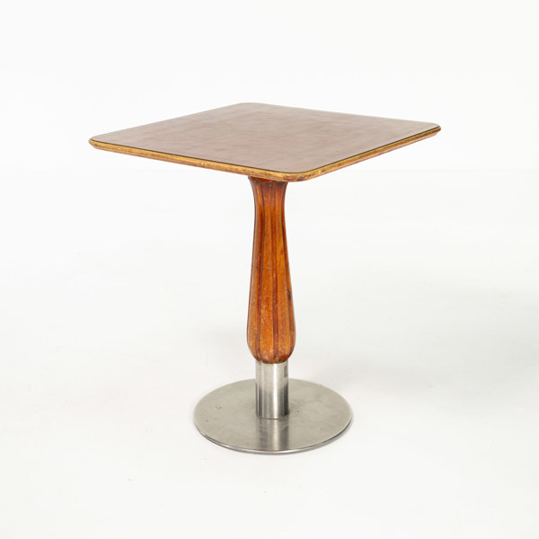 Cafébord, metall/trä, 50/60-tal, höjd 73 cm