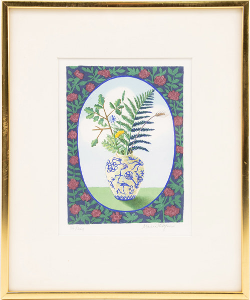 Maria Hillfon, litografi, 86/260, signerad, 34x41 cm