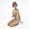 Större figurin, porslin, Lladro, höjd 46,5 cm