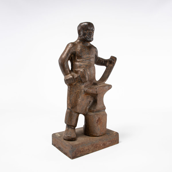 Allan Ebeling, skulptur, gjutjärn, signerad, höjd 46 cm