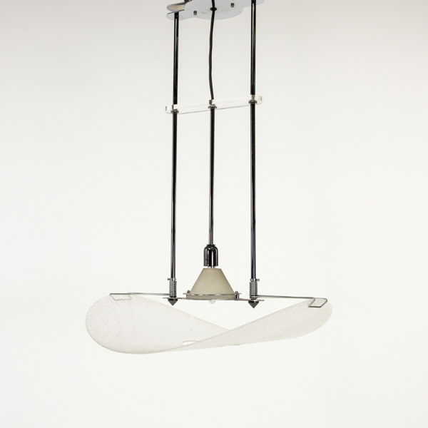 Taklampa, metall/akryl, 2000-tal, höjd 70 cm