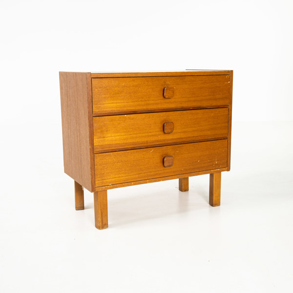 Mindre byrå, teak, höjd 56 cm