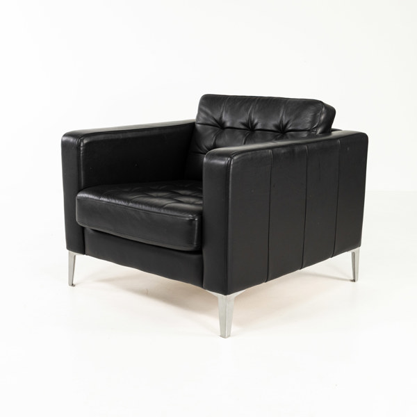 Fåtölj, skinn, "Landskrona", IKEA