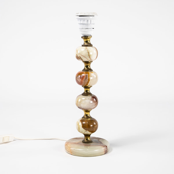 Bordslampa, onyx/mässing, höjd 36 cm