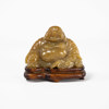 Buddha, Bowenit, med träställ, höjd 10 cm