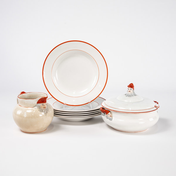 Grötservis, 8 delar, tidigt 1900-tal, Göteborg