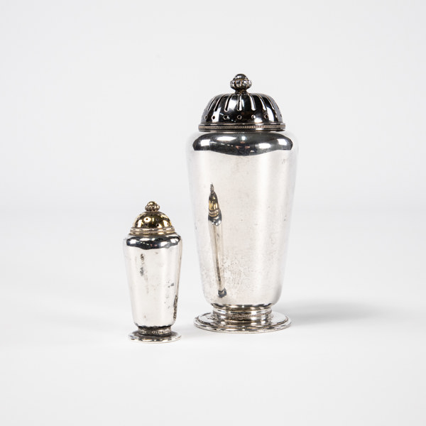 Ströare, 2 st, silver, GAB, vikt 154,4 gram